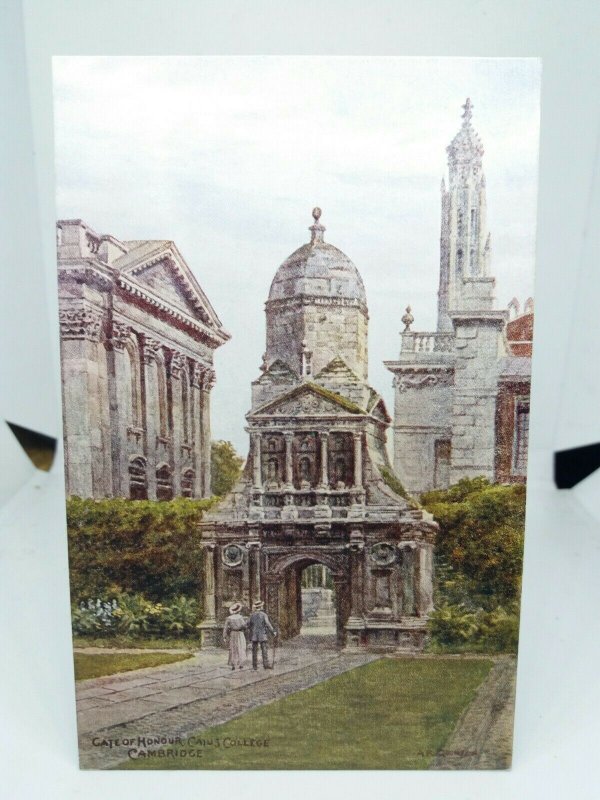 Gate of HonourcCaius College Cambridge New Antique AR Quinton Postcard c1910