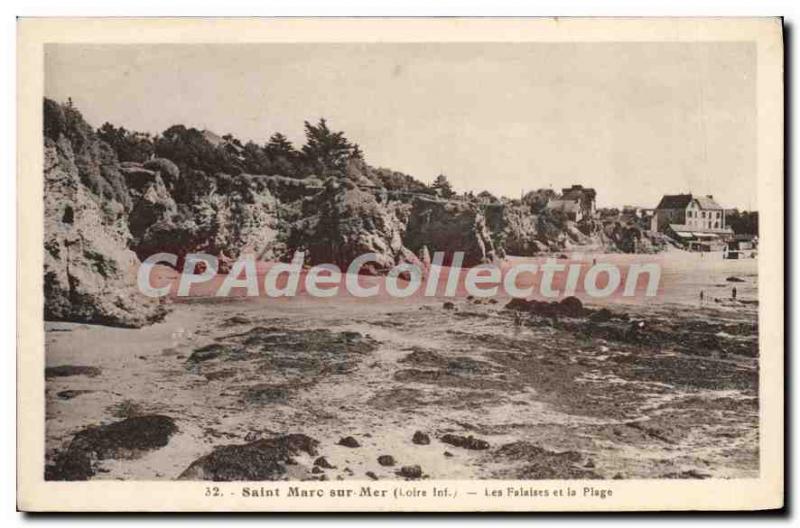 Postcard Old St Marc sur Mer L Inf Cliffs and the Beach