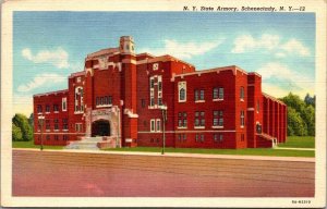 Vintage New York Postcard  - NY State Armory - Schenectady NY