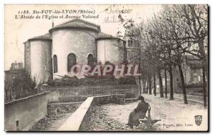 Old Postcard Lyon Ste Foy L Apse of the Church and Avenue L Valioud