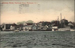 Pawtuxet Rhode Island RI Pawtuxet Cove Business Docks c1910 Vintage Postcard