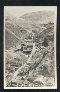 RPPC BINGHAM CANYON UTAH DOWNTOWN BIRDSEYE VIEW REAL PHOTO POSTCARD