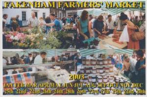 Fakenham Farmers Market Norfolk Farming Advertising Postcard