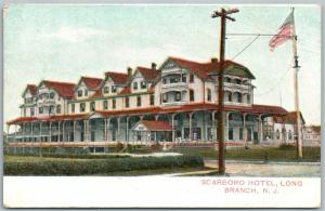 LONG BRANCH NJ SCARBORO HOTEL 1907 ANTIQUE POSTCARD