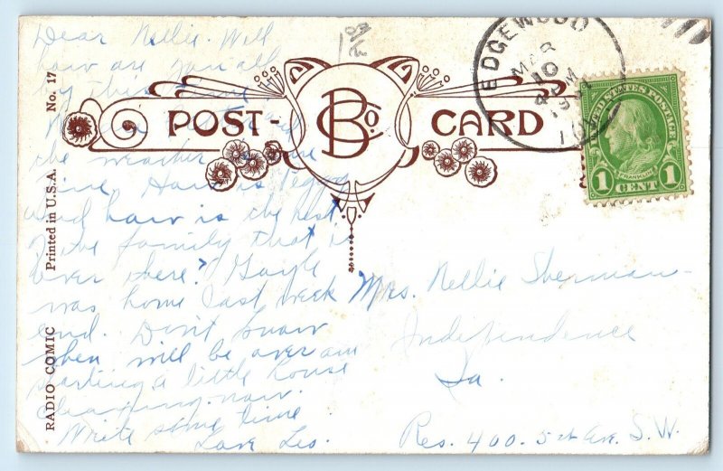 Crying Baby Broadcasting Station Radio Comic D Tempest Signed Bamforth Postcard