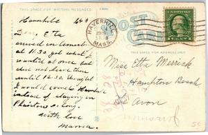 View of Avon Hotel, Hampton Beach NH c1919 Vintage Postcard Q29