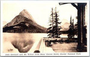 Grinnell & Mount Wilbur MT Glacier Hotel National Park  Real Photo RPPC Postcard