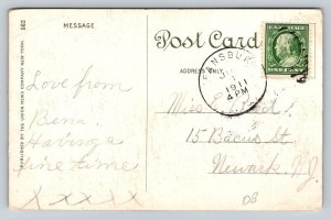 1911  Beach At Keansburg  New Jersey   Postcard