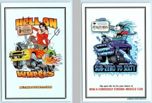 2 Postcards ALTOIDS ADVERTISING Great Graphics DEVIL WOMAN & MONSTER 2002~ 4x6