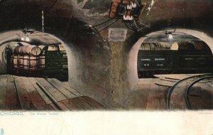 Vintage Postcard 1900's The Illinois Tunnel Chicago Illinois IL Pub Raphael Tuck