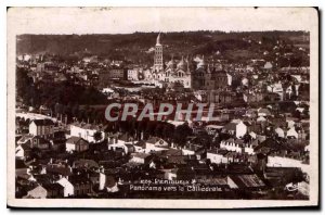 Old Postcard Panorama Perigueux to Cathedrale