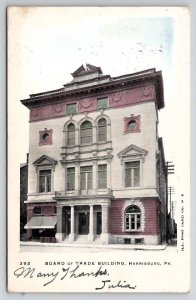 Harrisburg PA Board Of Trade Building Pennsylvania Hand Colored Postcard B49