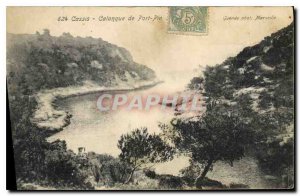 Old Postcard Cassis Calanque of Port Pin