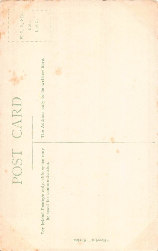 Animals Anthropomorphic Pig and White Mouse Give us a bit Art postcard B921