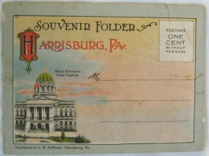 Vintage Postcard Souvenir Folder Harrisburg PA