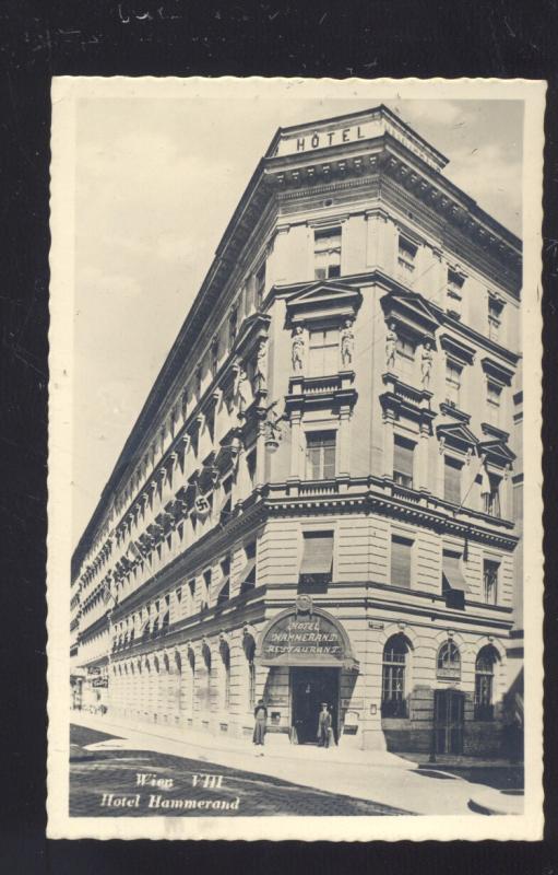 WIEN GERMANY HOTEL HAMMERAND DOWNTOWN ANTIQUE VINTAGE POSTCARD