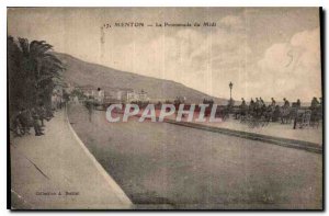 Old Postcard Menton Promenade du Midi