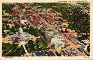 Kansas Topeka Aeroplane View Curteich