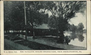Mechanicsburg Pennsylvania PA Boiling Springs Park Pavilion Vintage Postcard