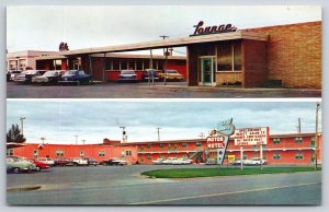 Roadside View~Williston ND~El Rancho Motor Hotel Cafe & Lounge~Vintage Postcard