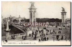 Paris - 7 - Alexandre III bridge - Old Postcard