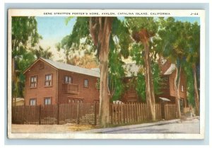 C.1910-20 Gene Stratton Porter's Home, Avalon, Catalina Island, CA. Postcard F82