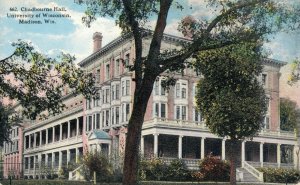 USA Chadbourne Hall University of Wisconsin Madison Vintage Postcard 07.30