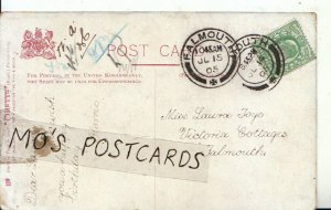Genealogy Postcard - Laura Toye - Victoria Cottages - Falmouth - Ref 8305A
