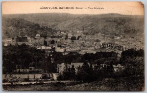 Vtg Ligny-En-Barrois France Meuse Vue Generale Postcard