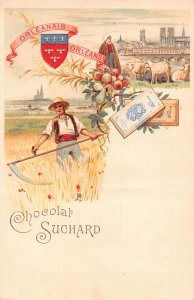 Advertising Chocolat Suchard France Orleans Agriculture Peasant postcard B979