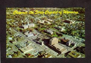 WY State Capital Wyoming Aerial View Postcard Airport