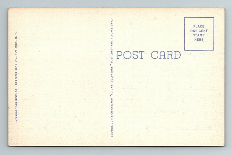 Bronx New York City-NY, US Naval Training School, Campus, Vintage Linen Postcard 