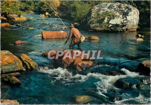Postcard Modern Man's Look into the Deceiver O Lures Trout Fishing Guard take...