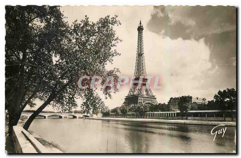 Old Postcard Paris and its Eiffel Tower seen Wonders of the New York Avenue