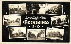 Brookings SD Multi View c1910 Real Photo Postcard