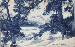 Switzerland Piz da la Margna Vintage Postcard C217