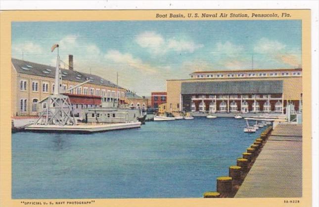 Florida Pensacola Boat Basin At U S Naval Air Station 1946 Curteich