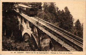 CPA LUCHON Chemin de Fer de SUPERBAGNERES Passage du Train sur le V (255848)