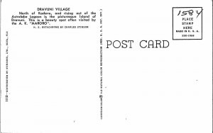 Dravuni Village Kadavu Astrolabe Lagoon AK Maroro Charles Stinson Vtg Postcard 