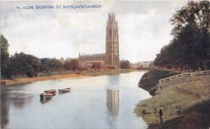 BOSTON LINCOLNSHIRE UK~ST BOTOLPH'S~CELLESQUE SERIES POSTCARD