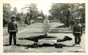 Ellis 1940s La Push Washington Ocean Totem Thunderbird RPPC real photo 8155