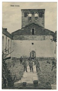Postcard Belgium 1916 Germany Military Post Amel Church Ruins I World War