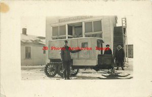 MN, Pierz, Minnesota, RPPC, Post Office, Snow Mobile Mail Truck, Photo