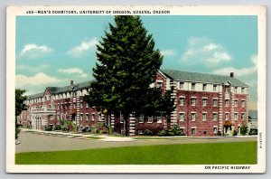 Eugene OR View Of Mens Dormitory University Of Oregon Postcard O29