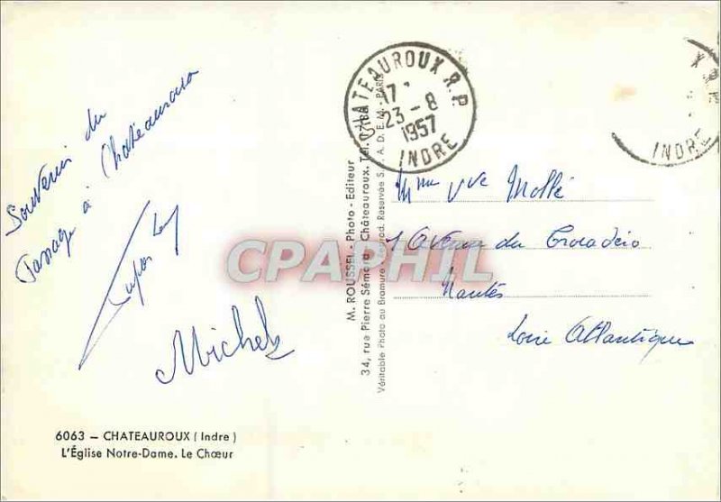 Modern Postcard Chateauroux (Indre) The Notre Dame Choir