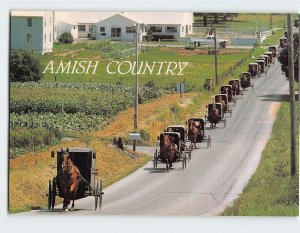 Postcard An Amish funeral, Amish Country, Pennsylvania