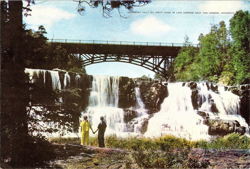 Gooseberry Falls Lake Superior Two Harbors MN Oversize GIANT Vintage Postcard 