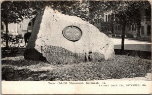 Vtg Savannah Georgia GA Tomo Chi-Chi Monument Pre-1907 UDB Postcard