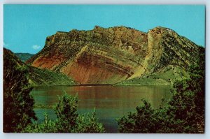 1960 Postcard Flaming Gorge Canyon Buffalo Colorado River System Major Ashley