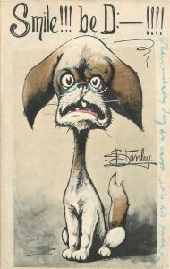 1918 Fun Comic Humor Dog Smile Be Damn Artist Stanley Samuels London
